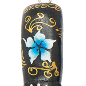 Μπρελόκ ξύλινο φαλλός χειροποίητο με διάφορα  σχέδια μαύρο 8cm ΑΝ-2602-1Wooden phallus keychain handmade with various designs black 8cm AN-2602-1