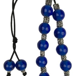 Κομπολόι Μαίανδρος από ρητίνη χρώμα μπλε ΚΝ-25-2Blue Rosary made of Resin KN-25-2