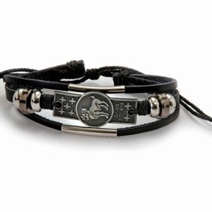 Βραχιόλι Δερμάτινο αυξομειώμενο Κριός (Aries), (21/3 – 20/4) ΦΝ-3999Adjustable Leather Bracelet Aries (21/3 - 20/4) ΦΝ-3999