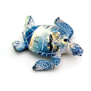 Διακοσμητική χελώνα μπλε με σχέδια  Polyresin 12cm syllogi ΦΤ-1227-2Decorative turtle blue with Polyresin designs 12cm syllogi ΦΤ-1227-2