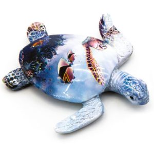 Διακοσμητική χελώνα μπλε με σχέδια  Polyresin 8cm syllogi ΦΤ-1228-1Decorative turtle blue with Polyresin designs 8cm syllogi ΦΤ-1228-1
