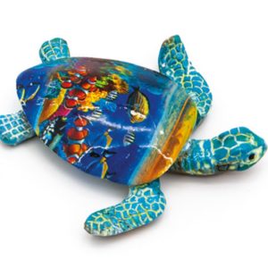 Διακοσμητική χελώνα μπλε με σχέδια  Polyresin 8cm syllogi ΦΤ-1228-2Decorative turtle blue with Polyresin designs 8cm syllogi ΦΤ-1228-2