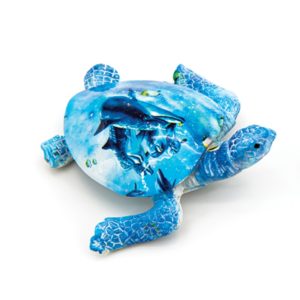 Διακοσμητική χελώνα μπλε με σχέδια  Polyresin 11cm syllogi ΦΤ-1229-1Decorative turtle blue with Polyresin designs 11cm syllogi ΦΤ-1229-1