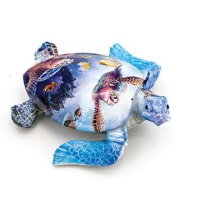 Διακοσμητική χελώνα μπλε με σχέδια  Polyresin 11cm syllogi ΦΤ-1229-2Decorative turtle blue with Polyresin designs 11cm syllogi ΦΤ-1229-2