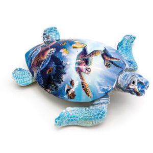 Διακοσμητική χελώνα μπλε με σχέδια  Polyresin 13cm syllogi ΦΤ-1230-2Decorative turtle blue with Polyresin designs 13cm syllogi ΦΤ-1230-2