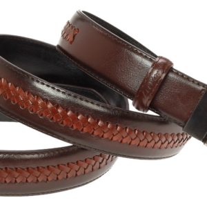 Ζώνη Δερμάτινη Ανδρική  διπλή όψεως Μαύρο-καφέ LAVOR 1-103Men's Leather Double Sided Belt Black-brown LAVOR 1-103